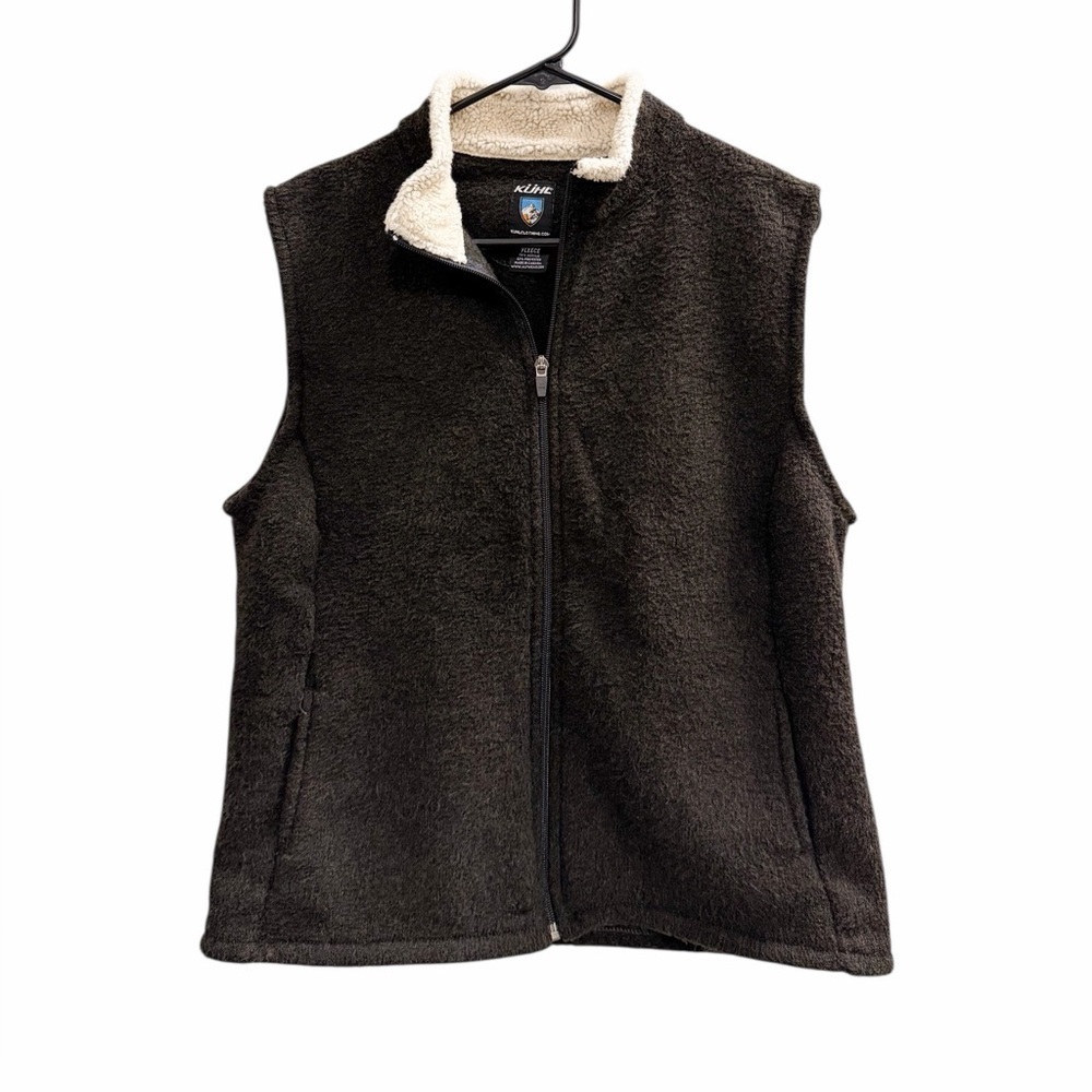 KUHL Alfpaca Fleece Vest Brown Size Large